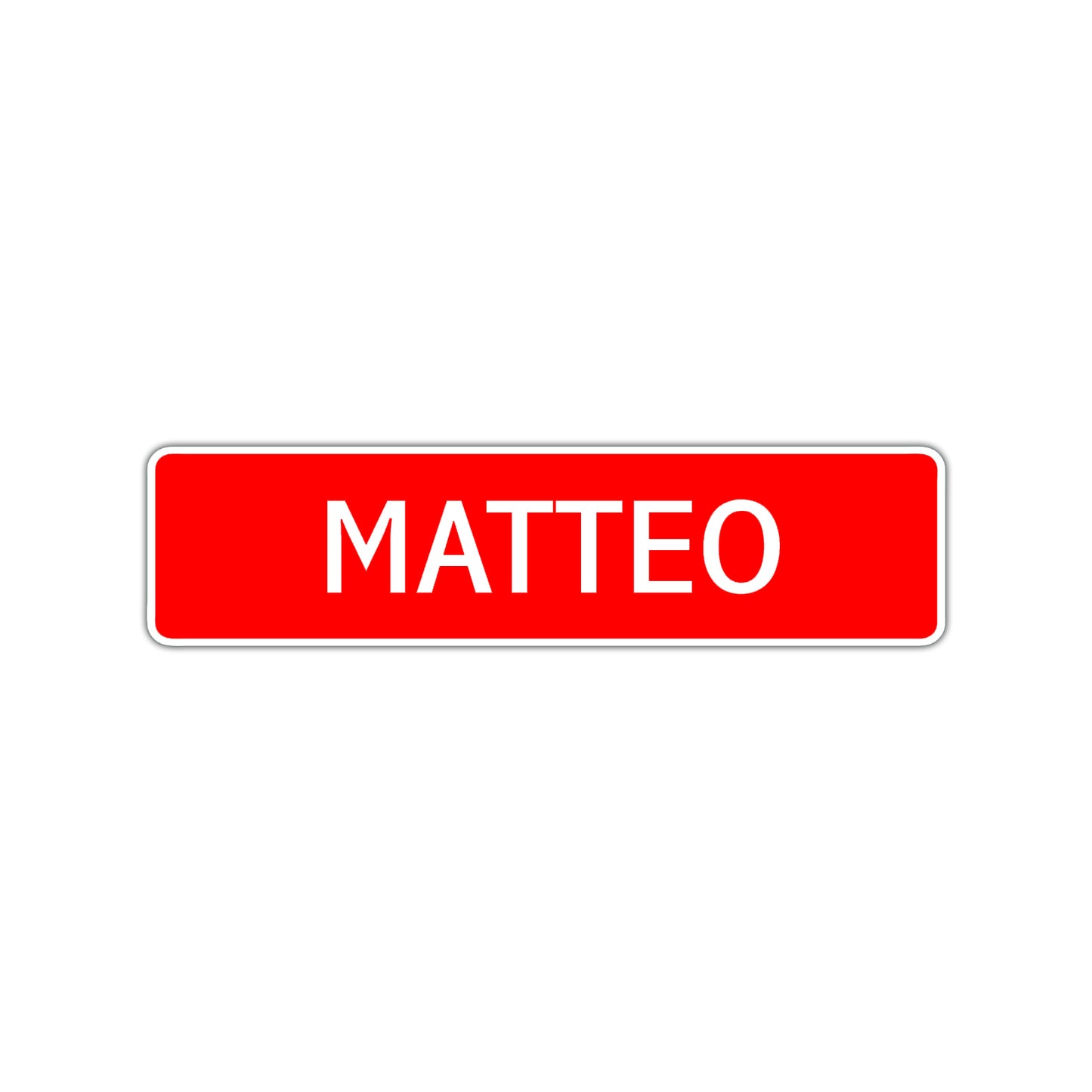 Matteo Street Sign Children Name Room Plate