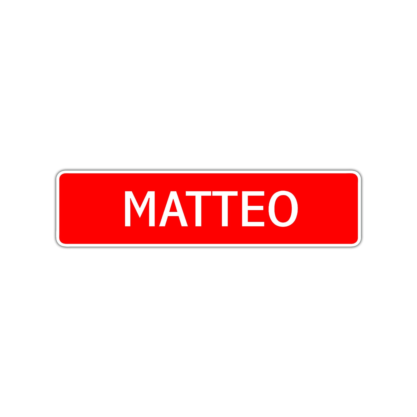 Matteo Street Sign Children Name Room Plate
