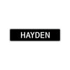 Hayden Street Sign Children Name Room Plate