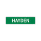Hayden Street Sign Children Name Room Plate
