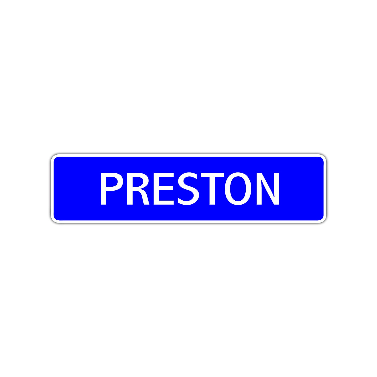 Preston Street Sign Children Name Room Plate