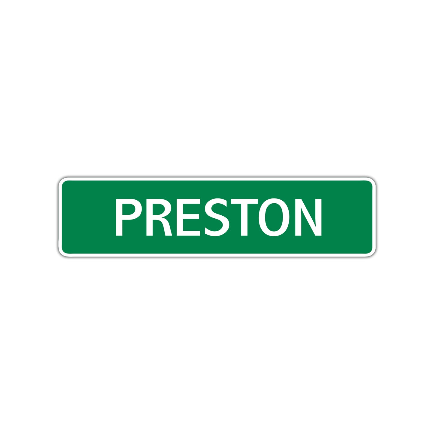 Preston Street Sign Children Name Room Plate