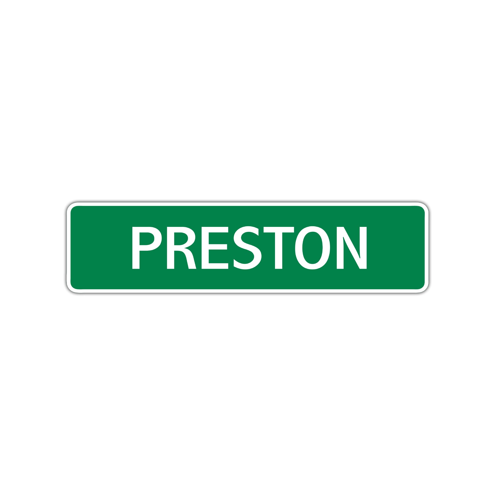 Preston Street Sign Children Name Room Plate