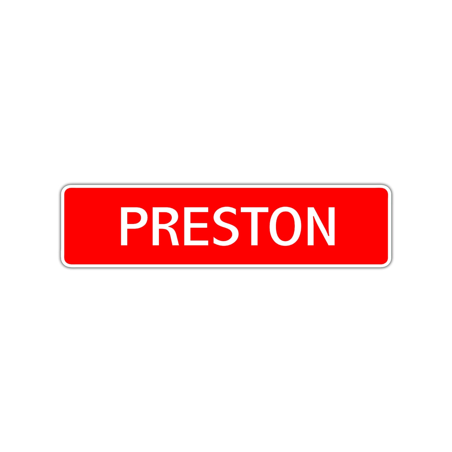 Preston Street Sign Children Name Room Plate