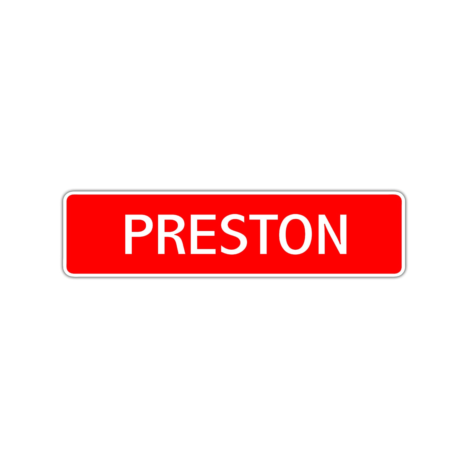 Preston Street Sign Children Name Room Plate