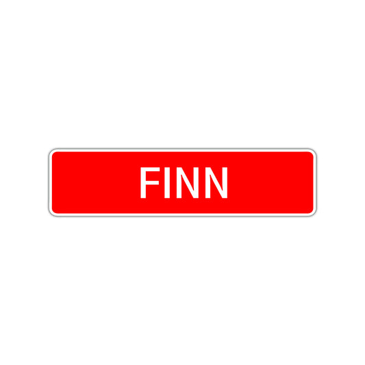 Finn Street Sign Children Name Room Plate