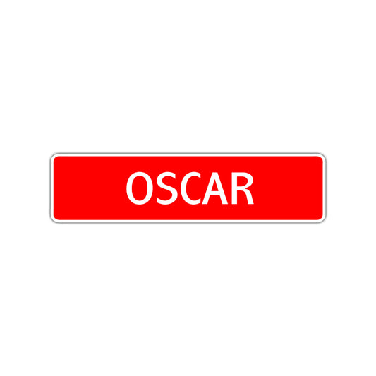 Oscar Street Sign Children Name Room Plate