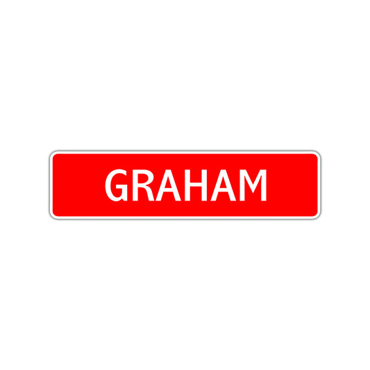 Graham Street Sign Children Name Room Plate