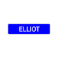 Elliot Street Sign Children Name Room Plate