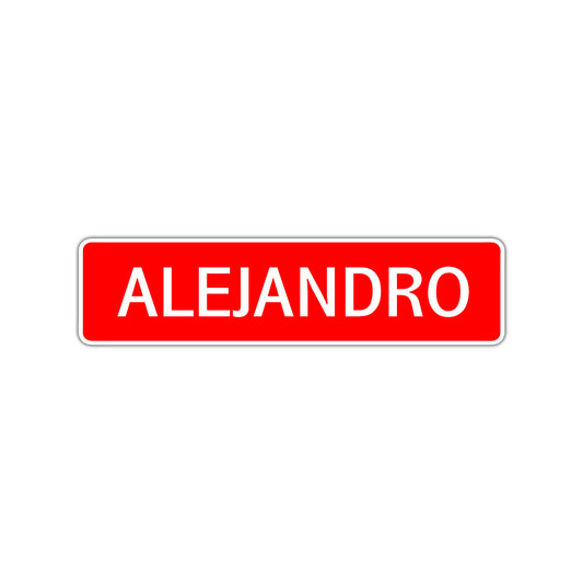 Alejandro Street Sign Children Name Room Plate