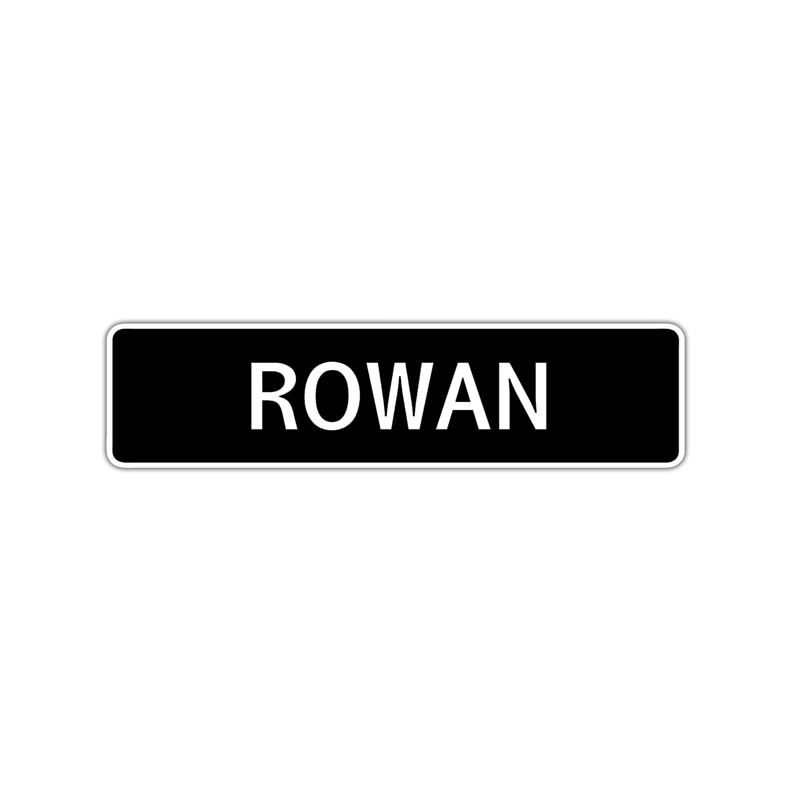Rowan Street Sign Children Name Room Plate