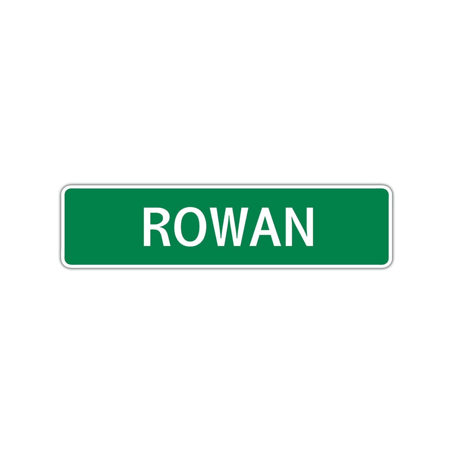 Rowan Street Sign Children Name Room Plate