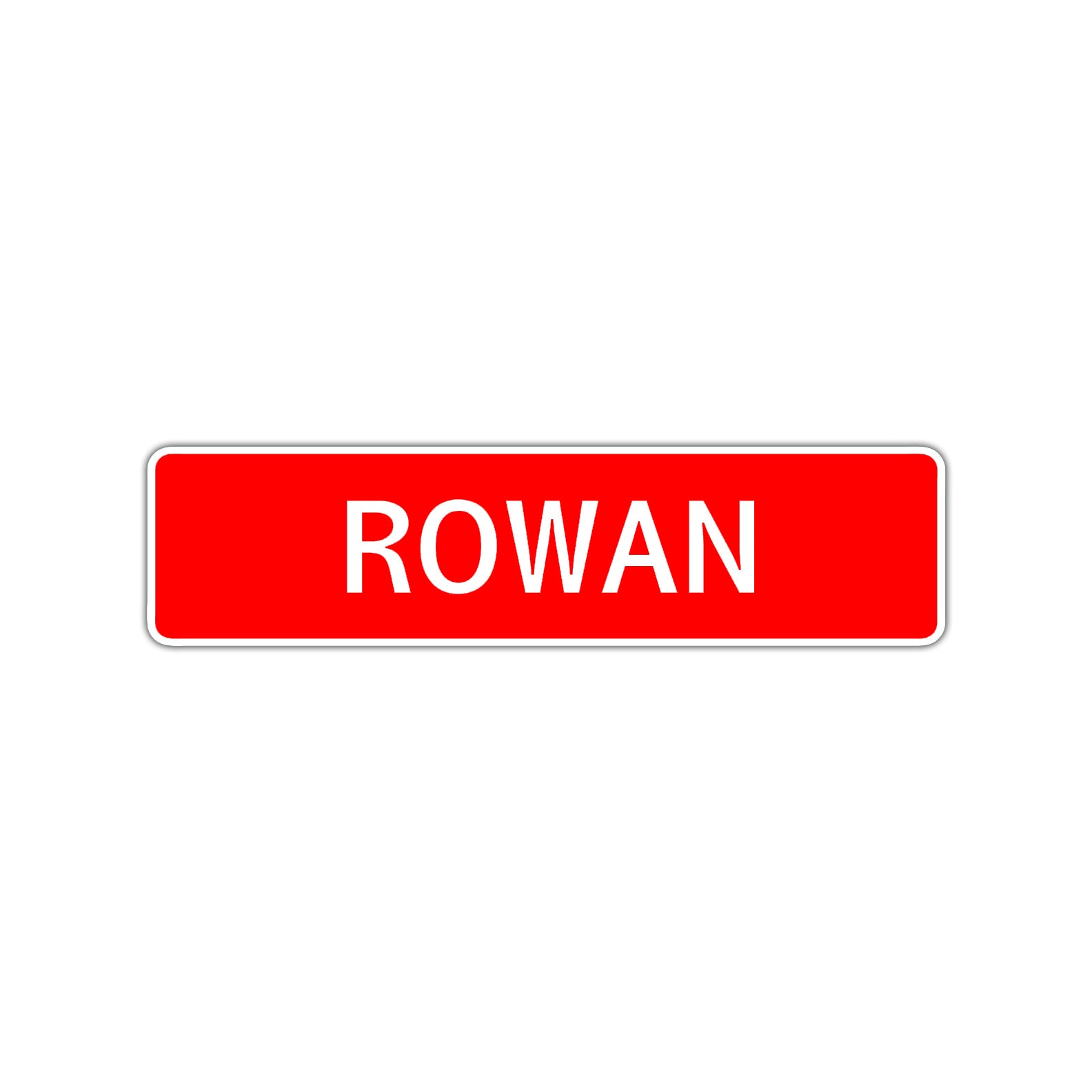 Rowan Street Sign Children Name Room Plate
