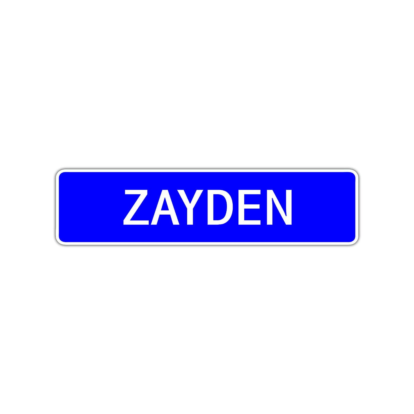 Zayden Street Sign Children Name Room Plate