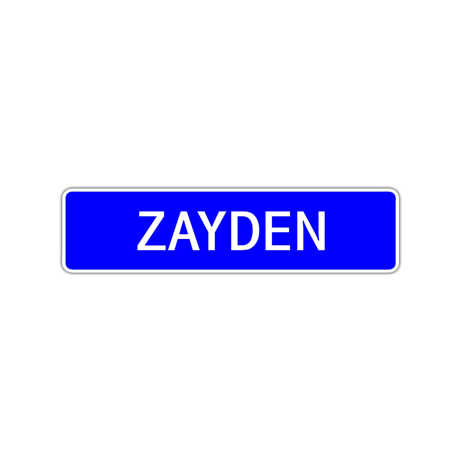 Zayden Street Sign Children Name Room Plate