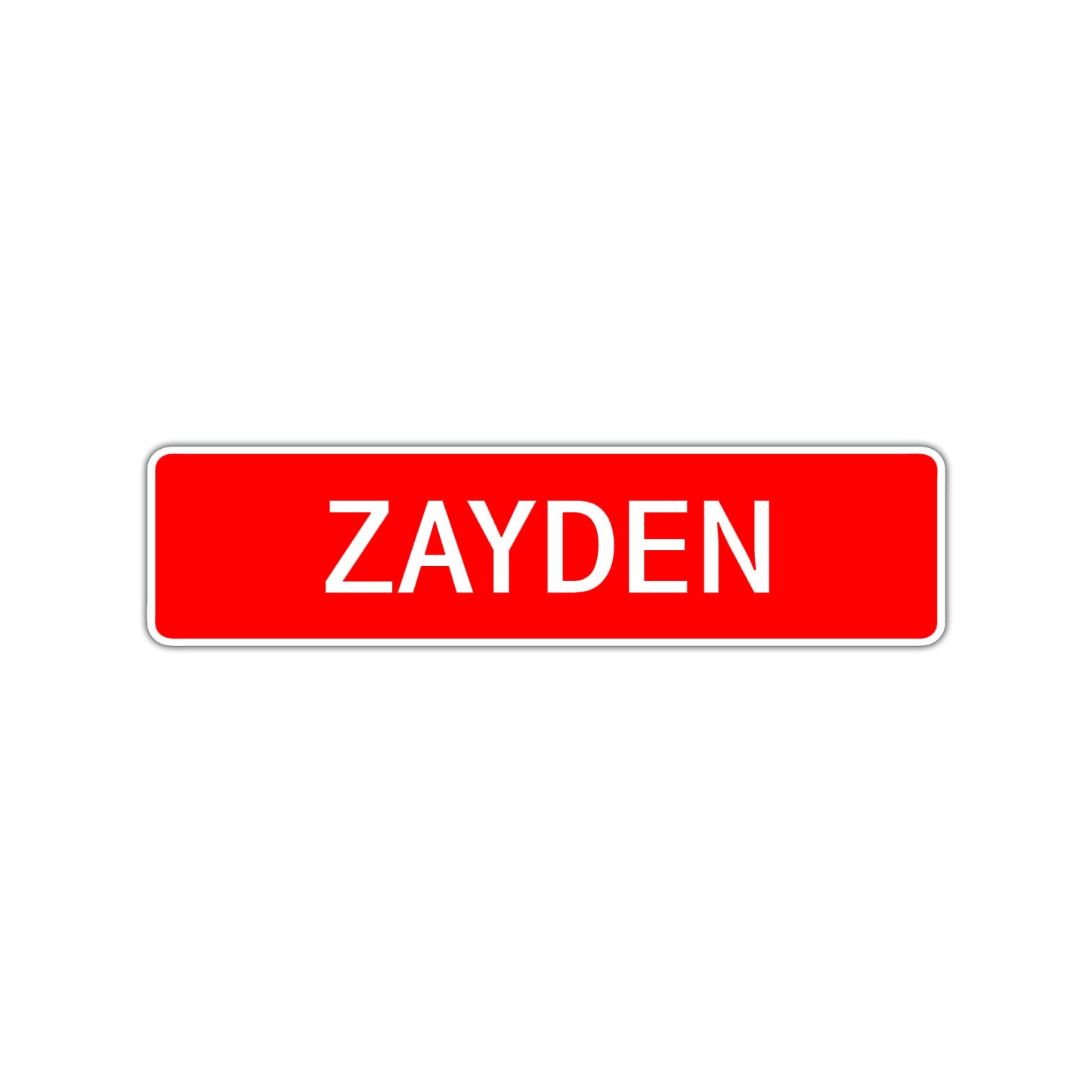 Zayden Street Sign Children Name Room Plate