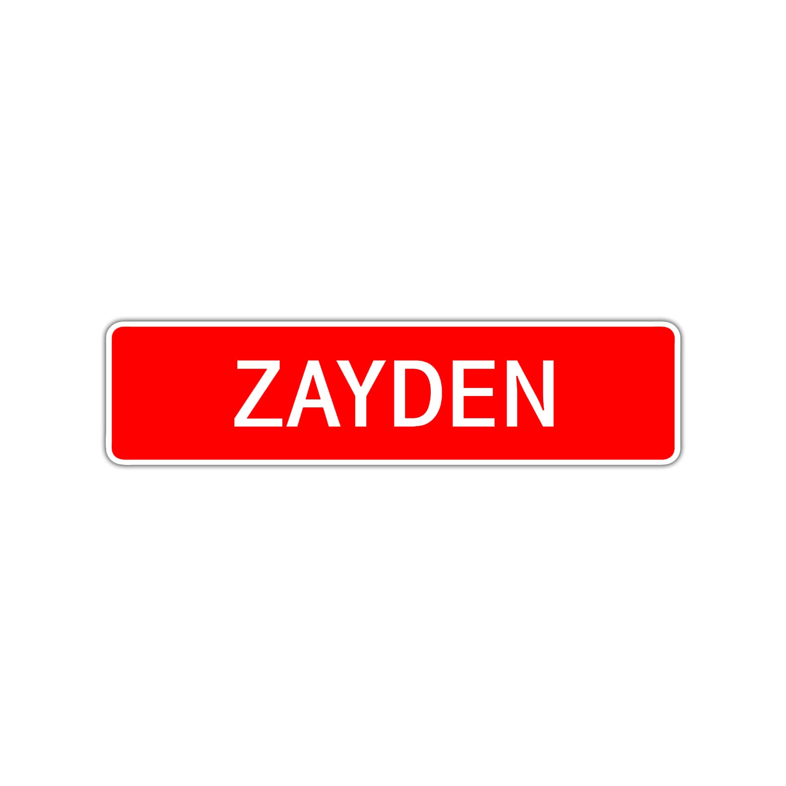 Zayden Street Sign Children Name Room Plate