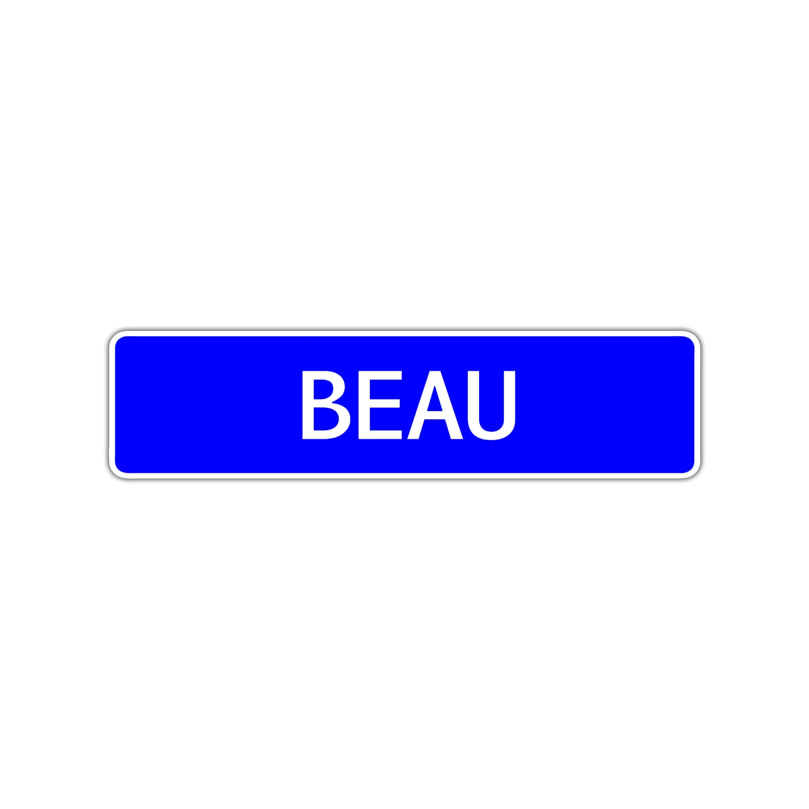 Beau Street Sign Children Name Room Plate