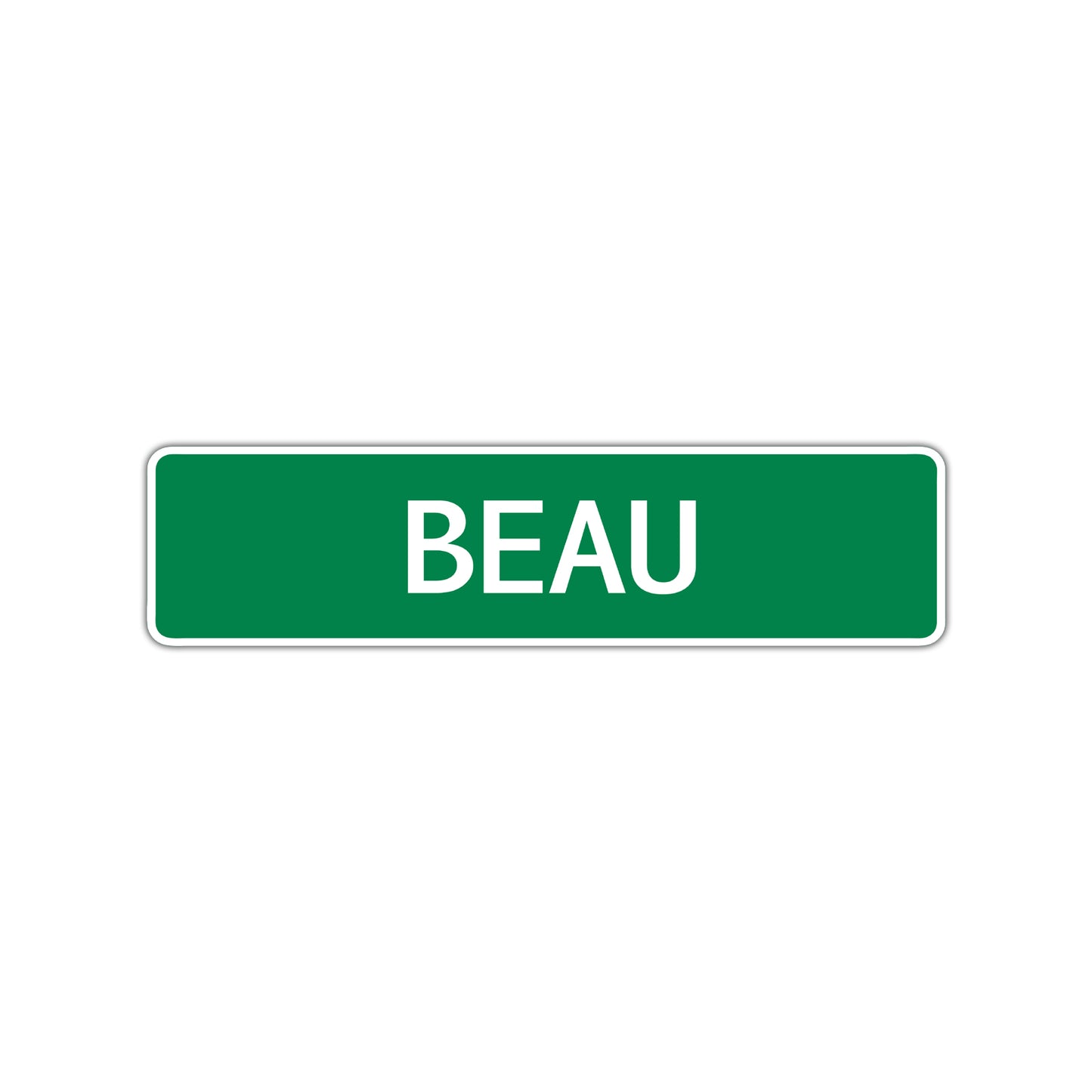 Beau Street Sign Children Name Room Plate