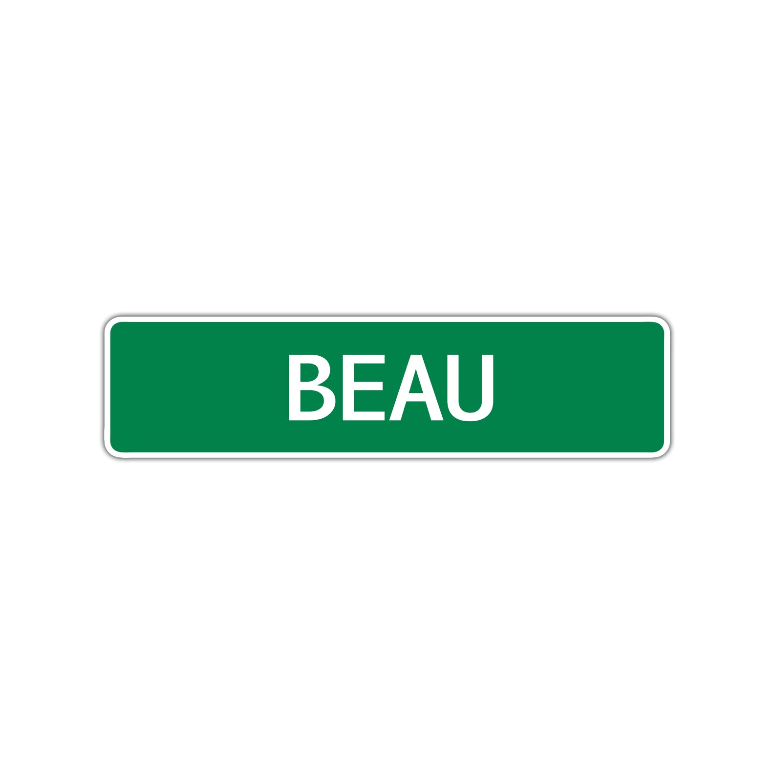 Beau Street Sign Children Name Room Plate