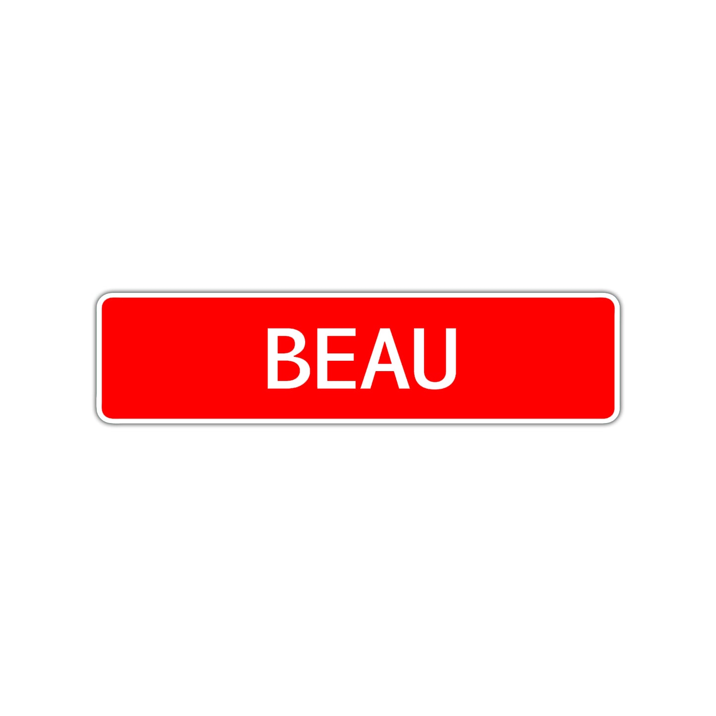 Beau Street Sign Children Name Room Plate