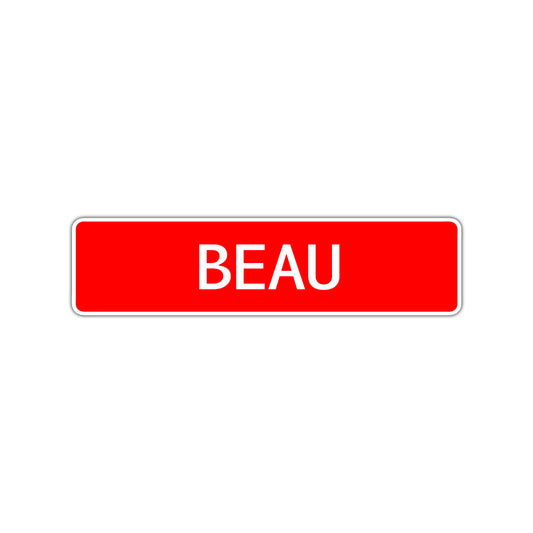 Beau Street Sign Children Name Room Plate