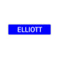 Elliott Street Sign Children Name Room Plate