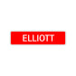 Elliott Street Sign Children Name Room Plate