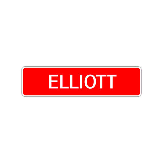 Elliott Street Sign Children Name Room Plate