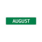 August Street Sign Children Name Room Plate