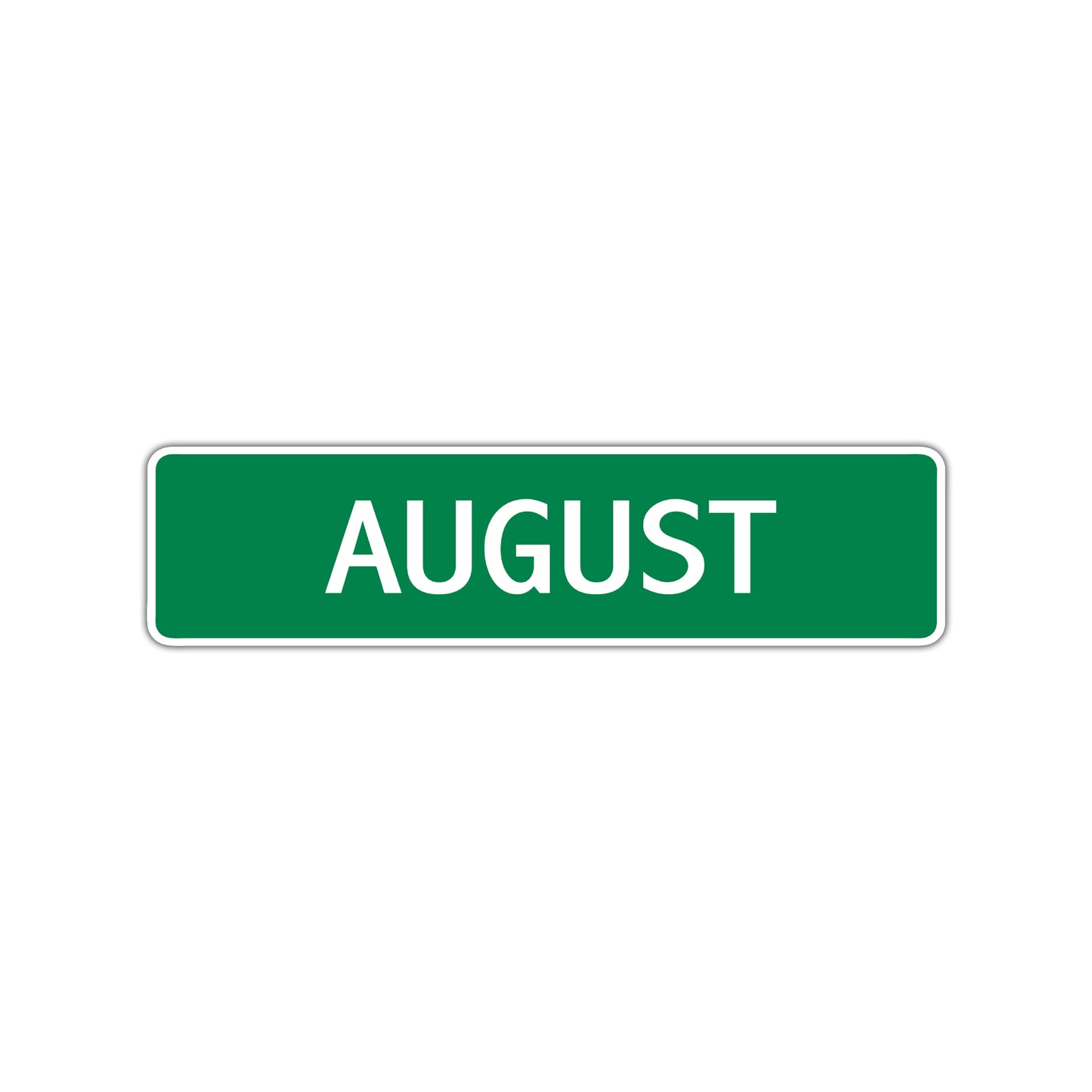 August Street Sign Children Name Room Plate
