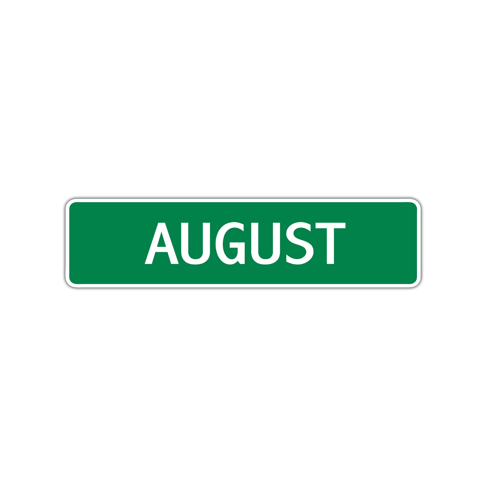 August Street Sign Children Name Room Plate