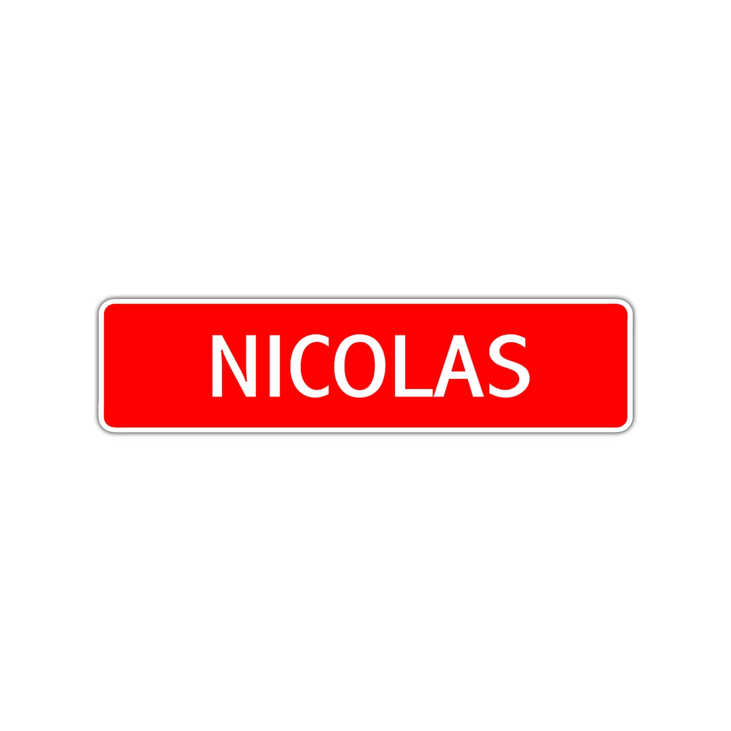 Nicolas Street Sign Children Name Room Plate