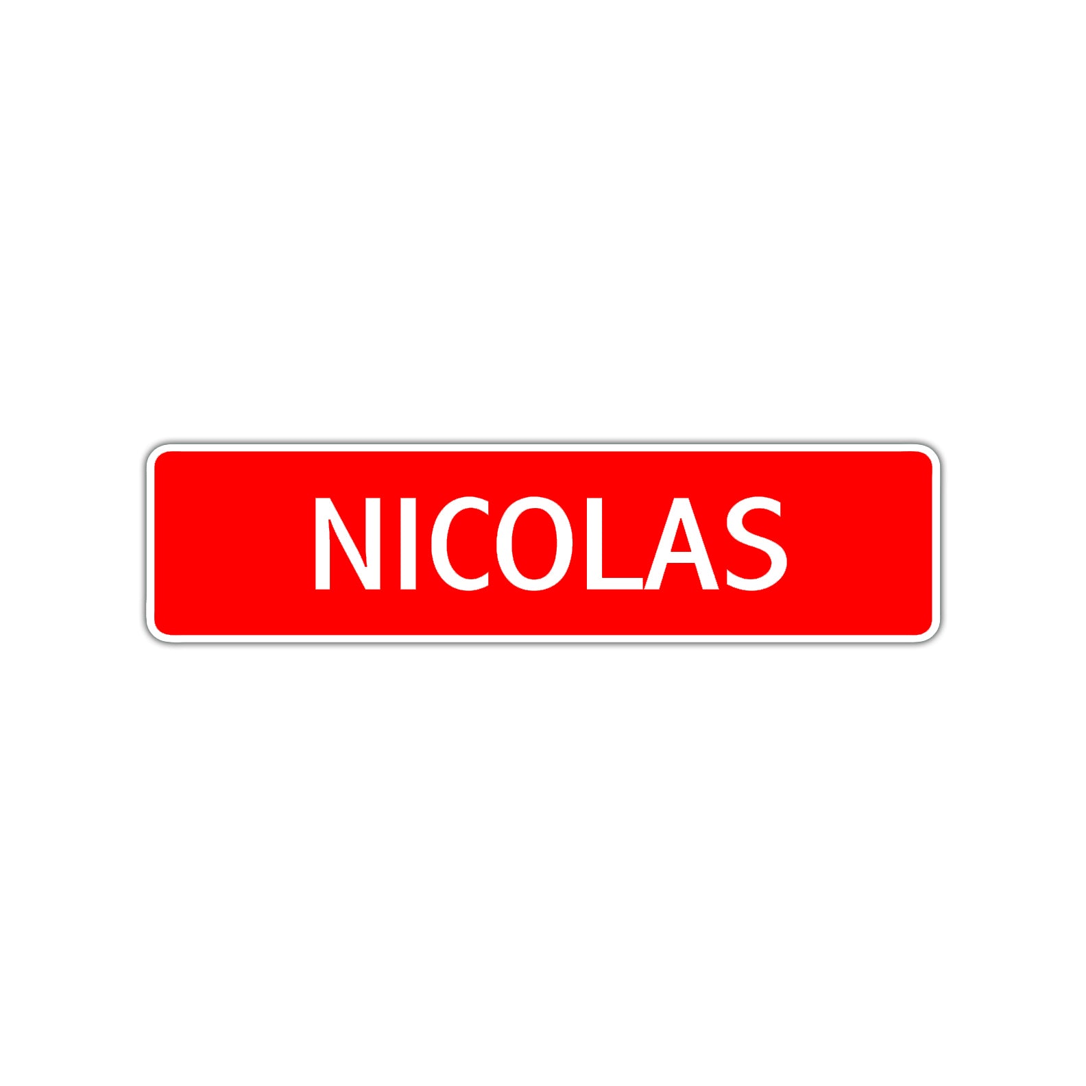 Nicolas Street Sign Children Name Room Plate