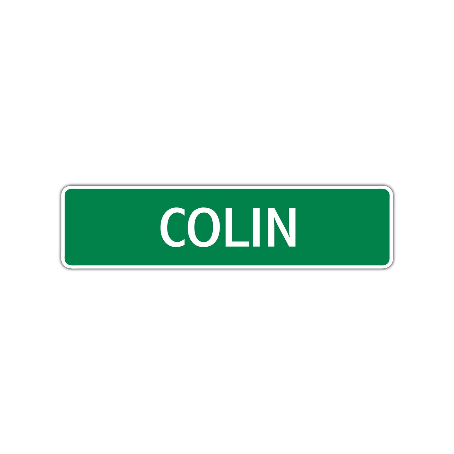 Colin Street Sign Children Name Room Plate