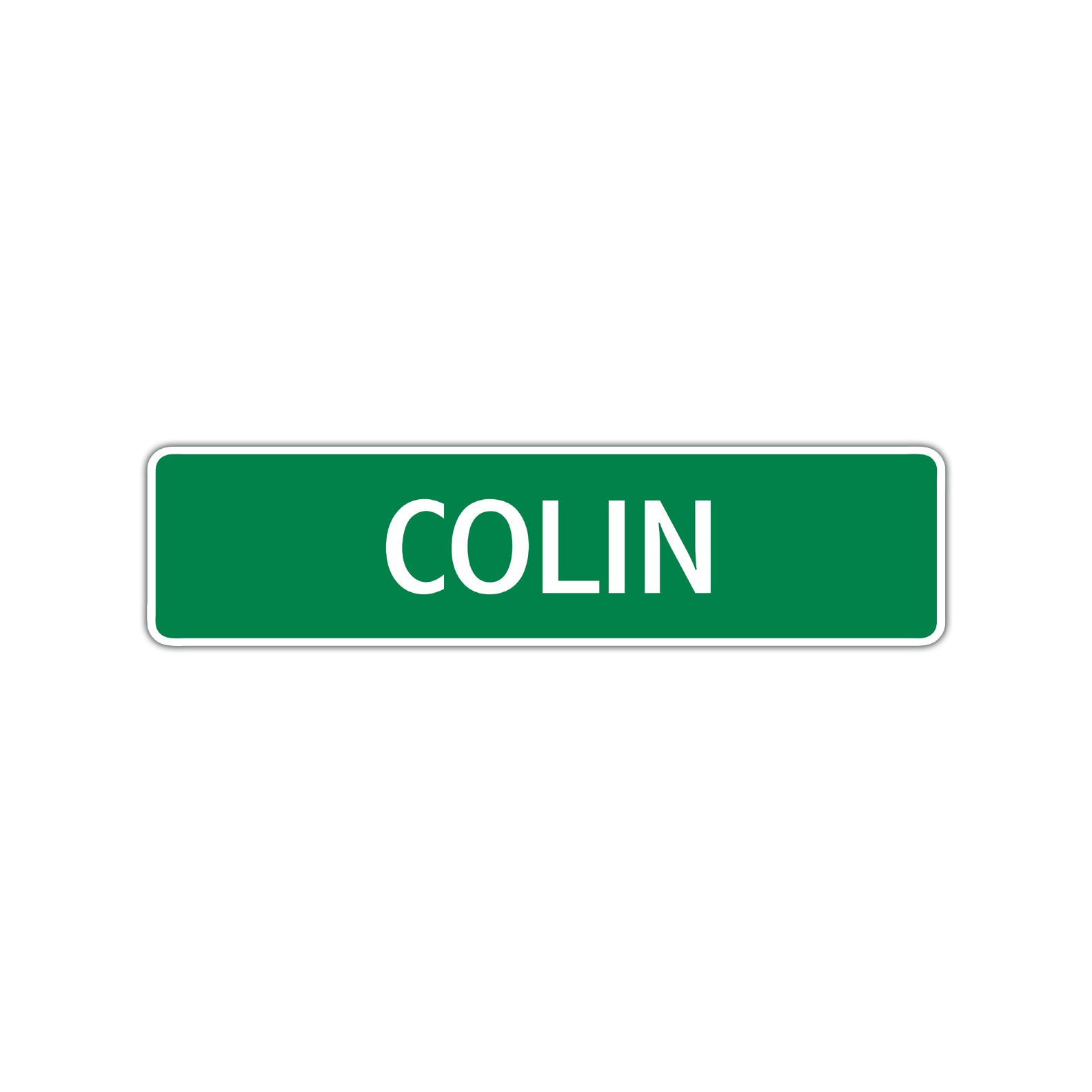 Colin Street Sign Children Name Room Plate