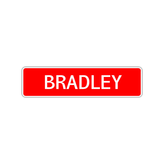 Bradley Street Sign Children Name Room Plate