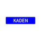 Kaden Street Sign Children Name Room Plate