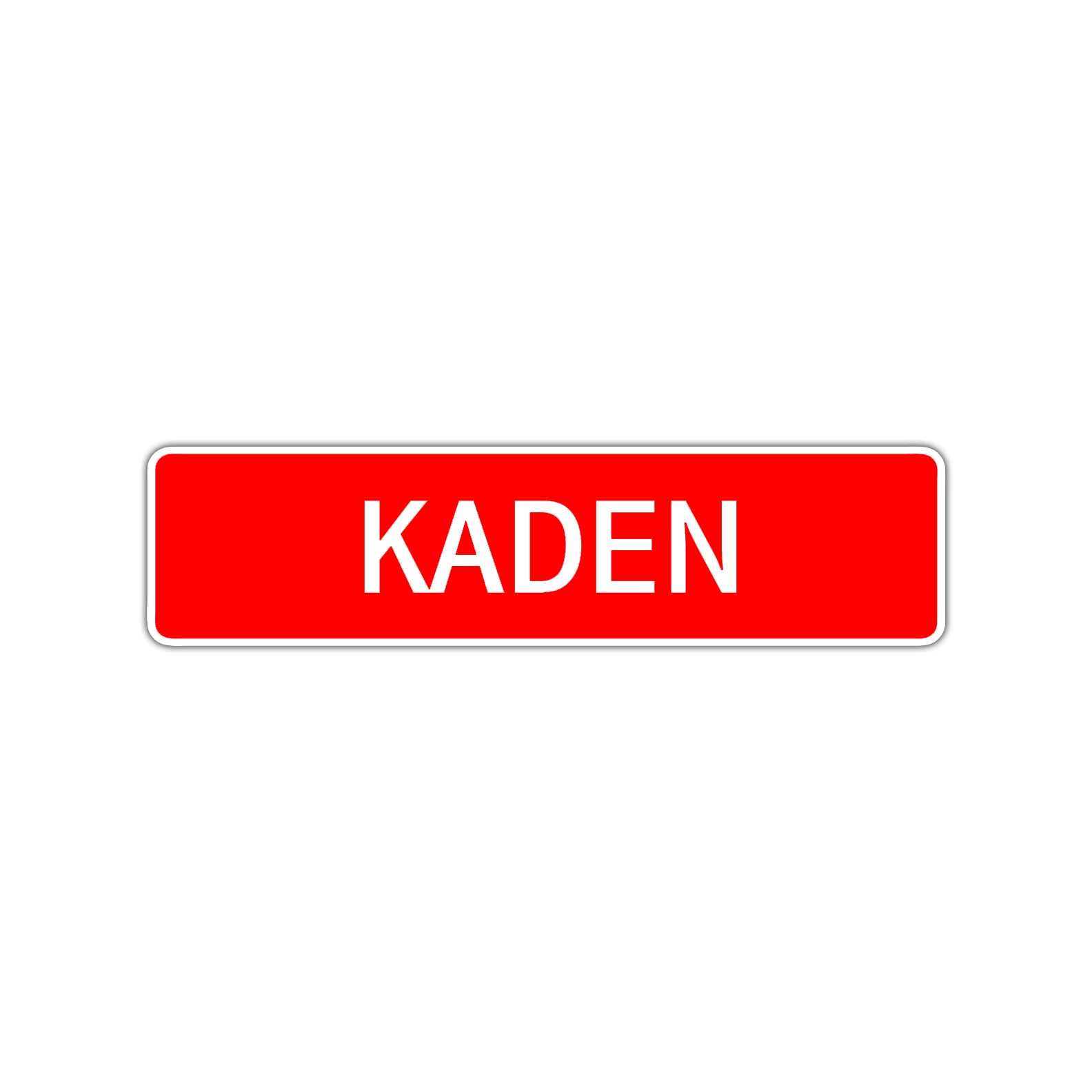 Kaden Street Sign Children Name Room Plate