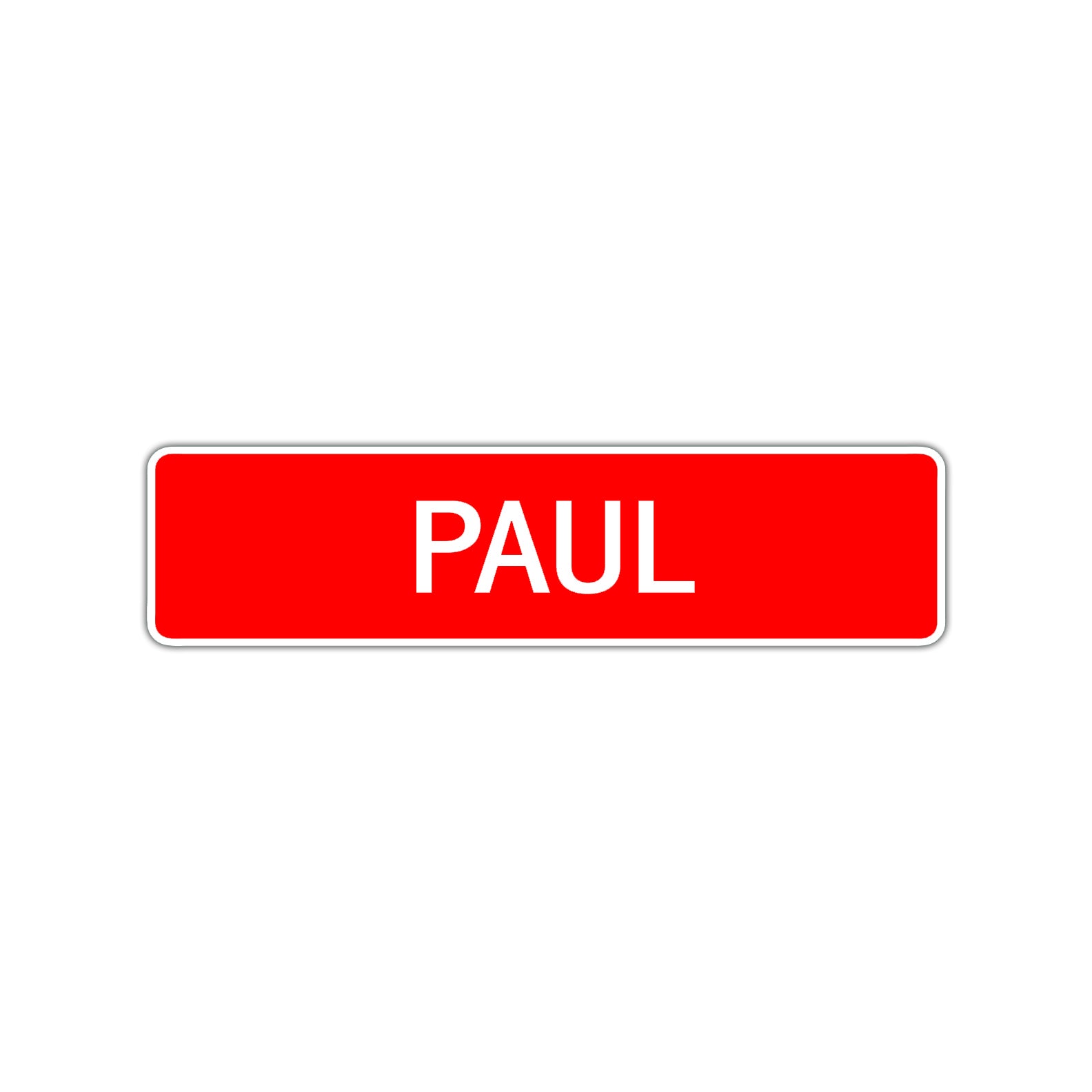 Paul Street Sign Children Name Room Plate