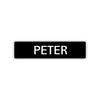 Peter Street Sign Children Name Room Plate