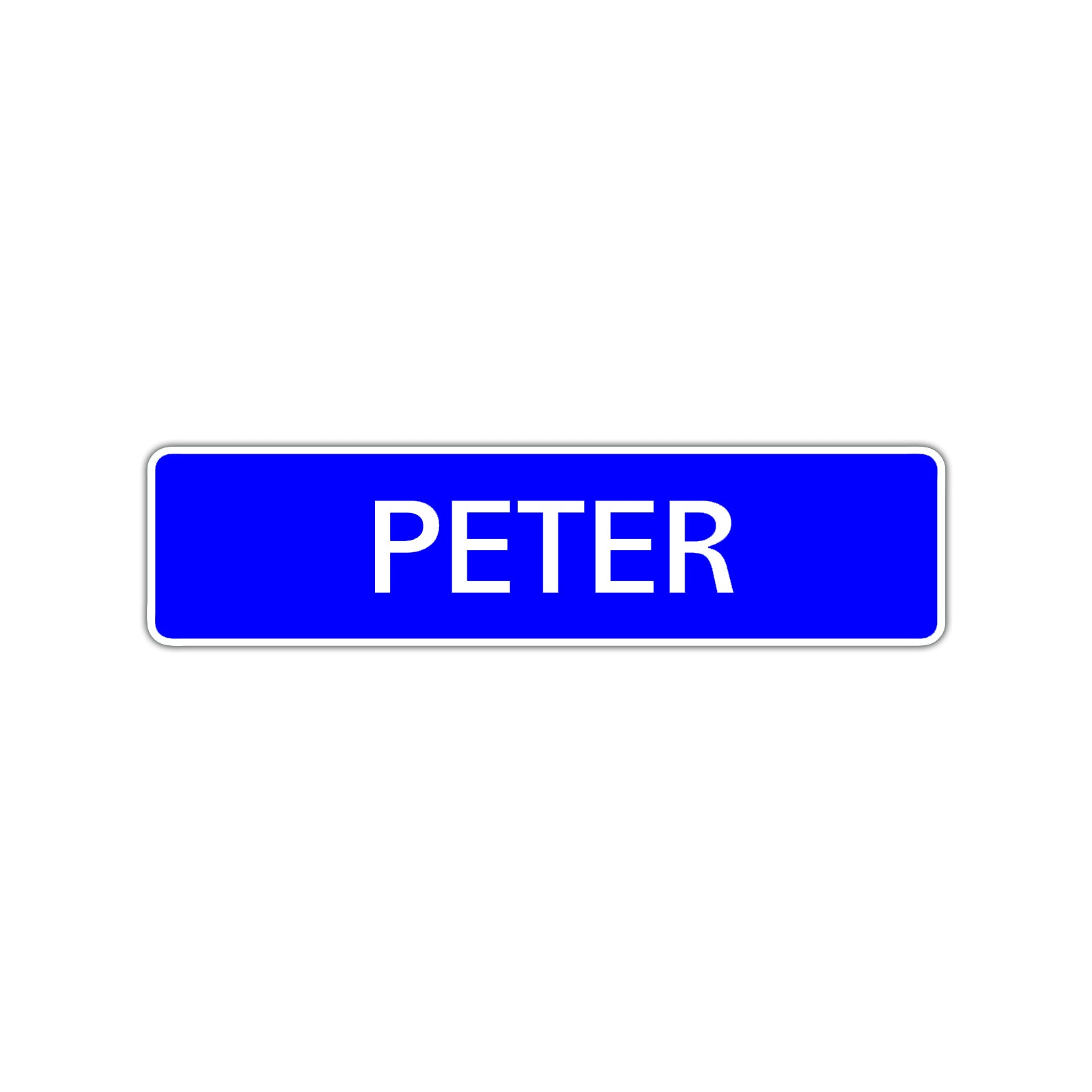 Peter Street Sign Children Name Room Plate