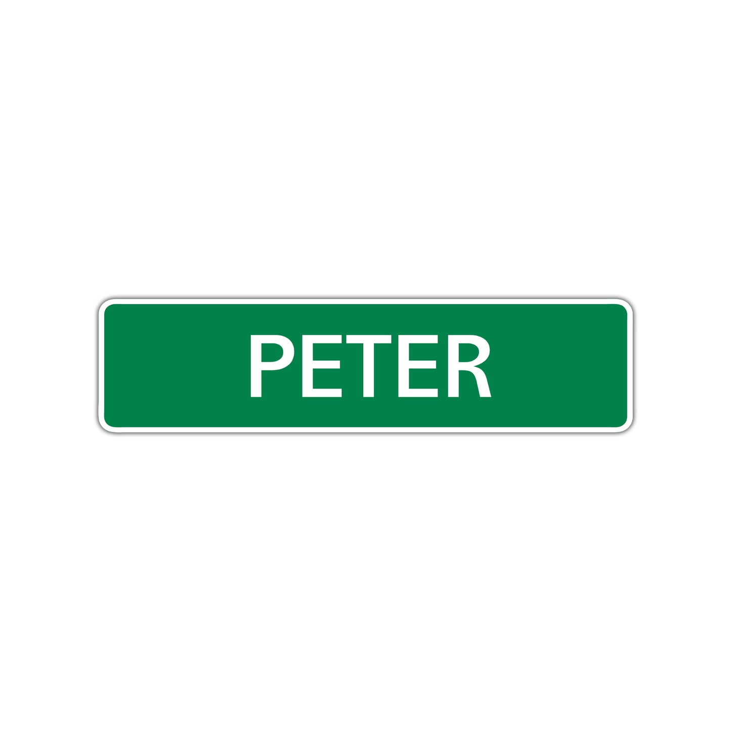 Peter Street Sign Children Name Room Plate