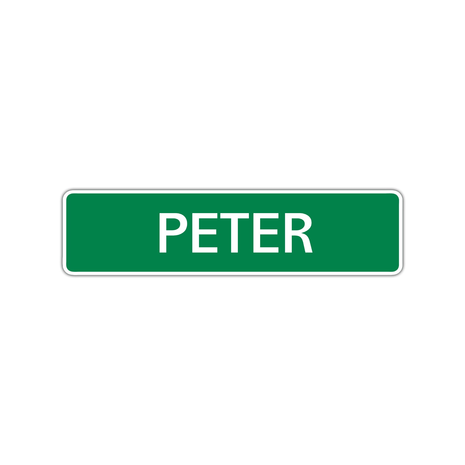 Peter Street Sign Children Name Room Plate