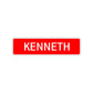 Kenneth Street Sign Children Name Room Plate