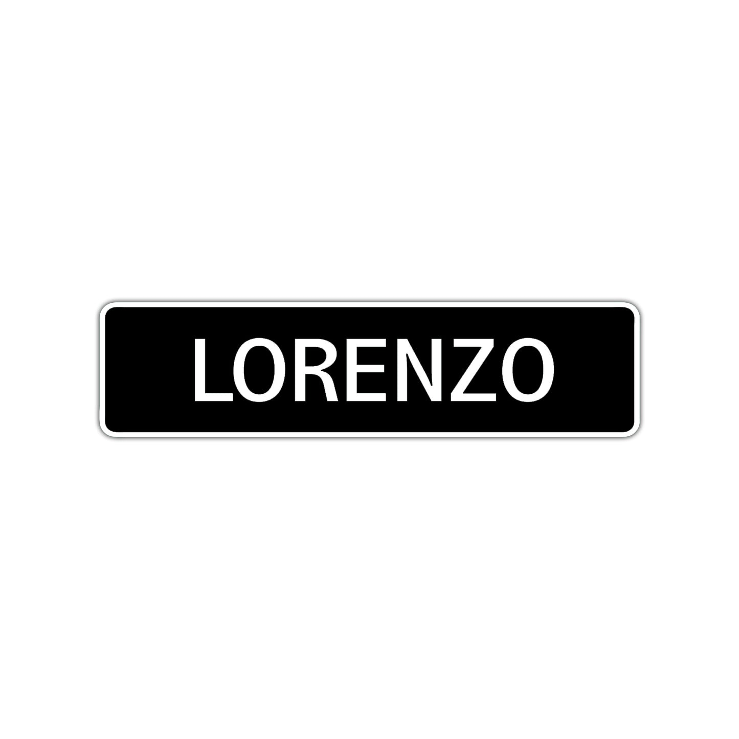Lorenzo Street Sign Children Name Room Plate