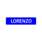 Lorenzo Street Sign Children Name Room Plate