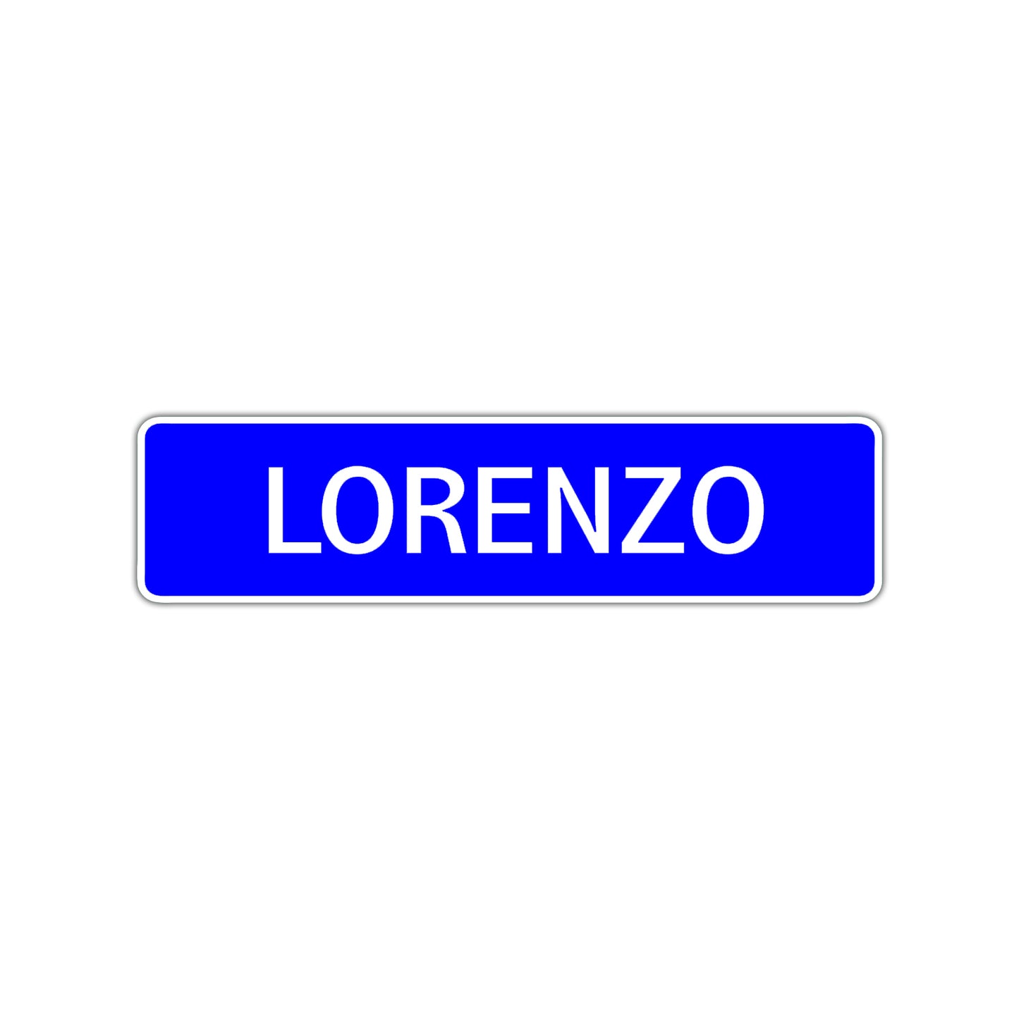 Lorenzo Street Sign Children Name Room Plate
