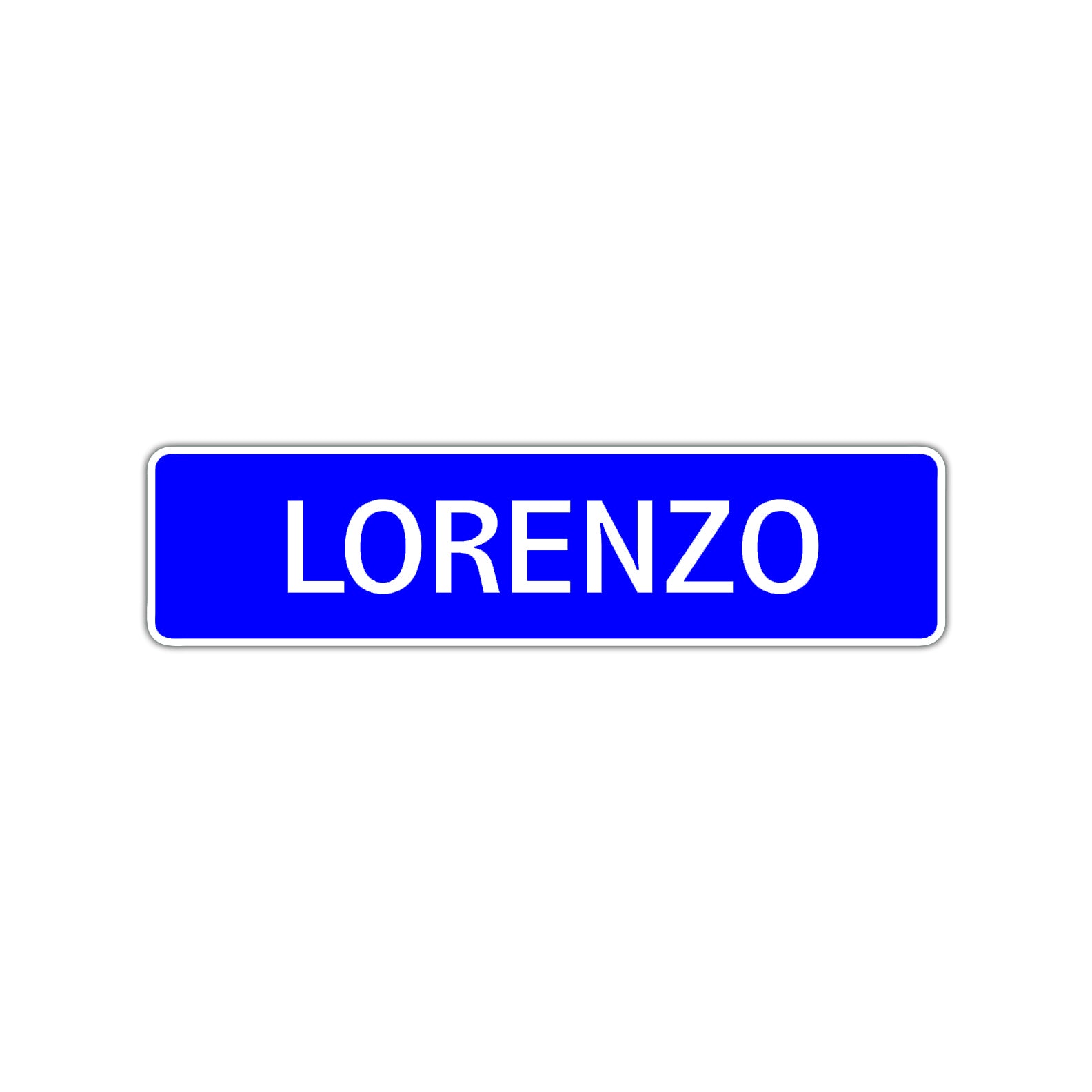 Lorenzo Street Sign Children Name Room Plate
