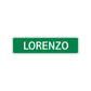 Lorenzo Street Sign Children Name Room Plate